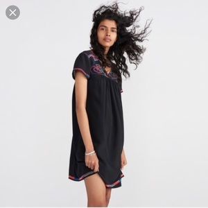 NWT Madewell Silk Embroidered Dress